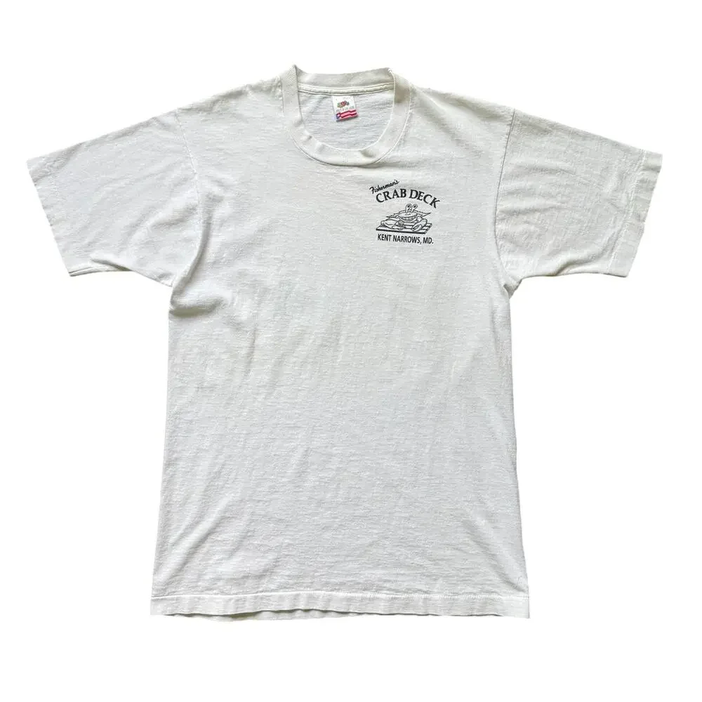 Vintage 90s Crab Deck Bar T-Shirt Fruit of the Loom Made in USA L